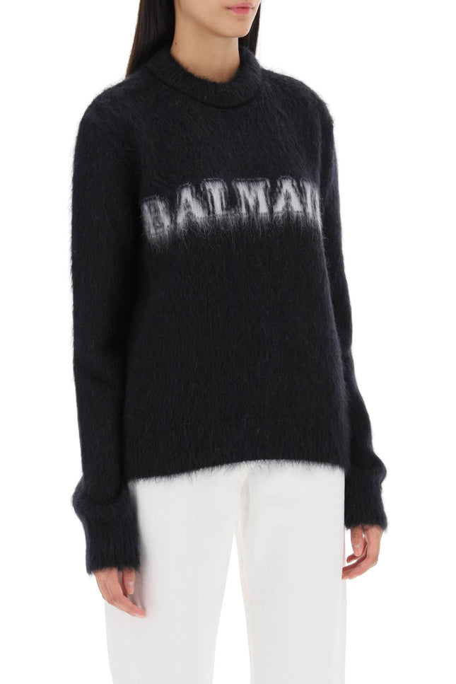 Balmain Brushed-Yarn Sweater With Logo-Balmain-Urbanheer