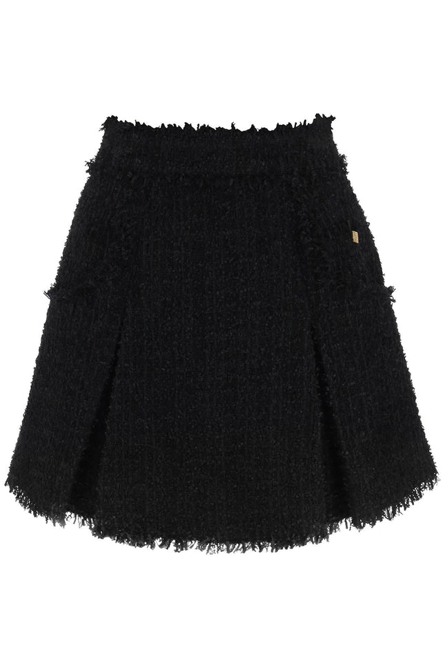 Balmain Flared Tweed Mini Skirt-Balmain-38-Urbanheer