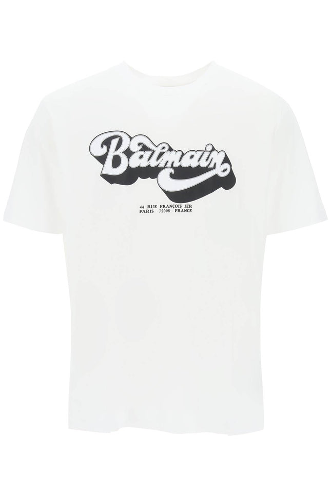 Balmain T-Shirt With 'Balmain 70'S' Retro Print-Balmain-L-Urbanheer