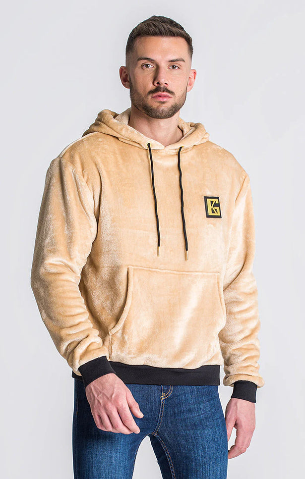 Beige Gk Iron Sherpa Hoodie-Clothing - Men-Gianni Kavanagh-Urbanheer