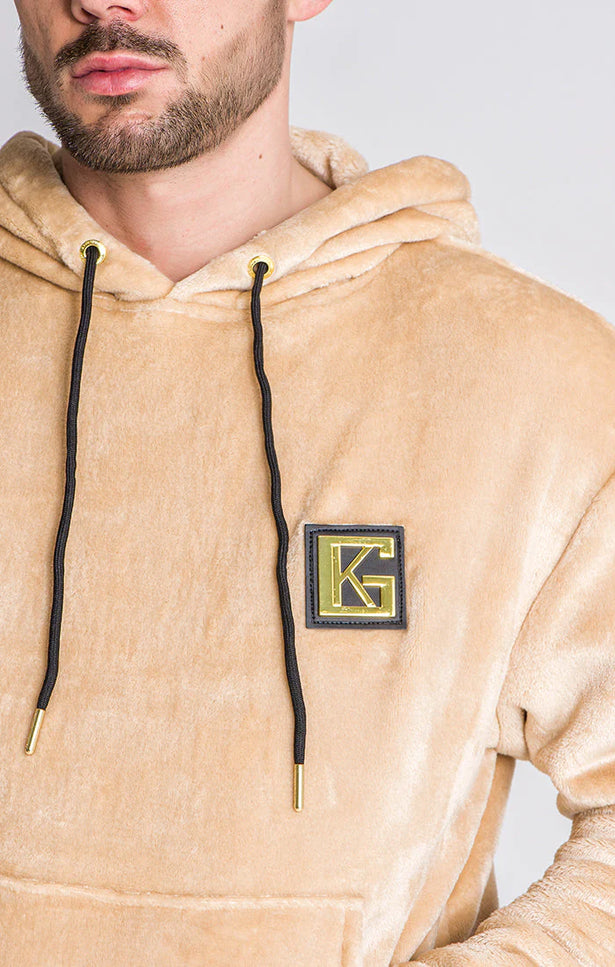 Beige Gk Iron Sherpa Hoodie-Clothing - Men-Gianni Kavanagh-Urbanheer