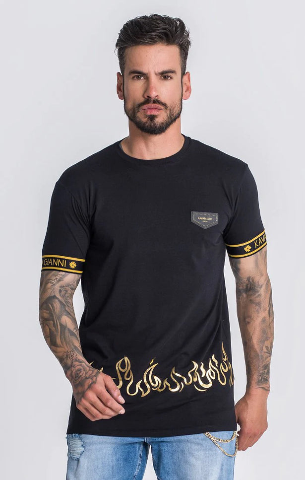 Black Burning Summer T-Shirt-Clothing - Men-Gianni Kavanagh-Urbanheer