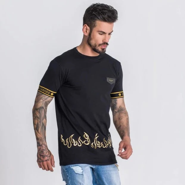 Black Burning Summer T-Shirt-Clothing - Men-Gianni Kavanagh-Urbanheer