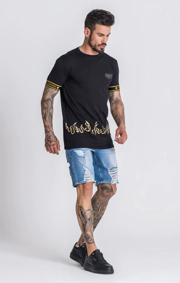 Black Burning Summer T-Shirt-Clothing - Men-Gianni Kavanagh-Urbanheer