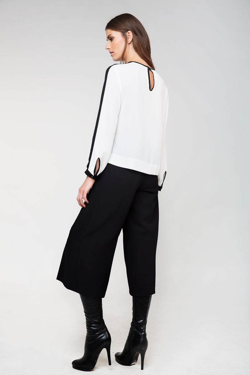 High-Waisted Wide Leg Trousers-Conquista-36-Urbanheer