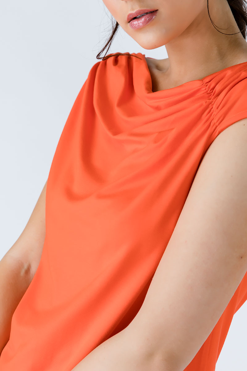 Orange Asymmetric Top-Tops-Conquista-Urbanheer