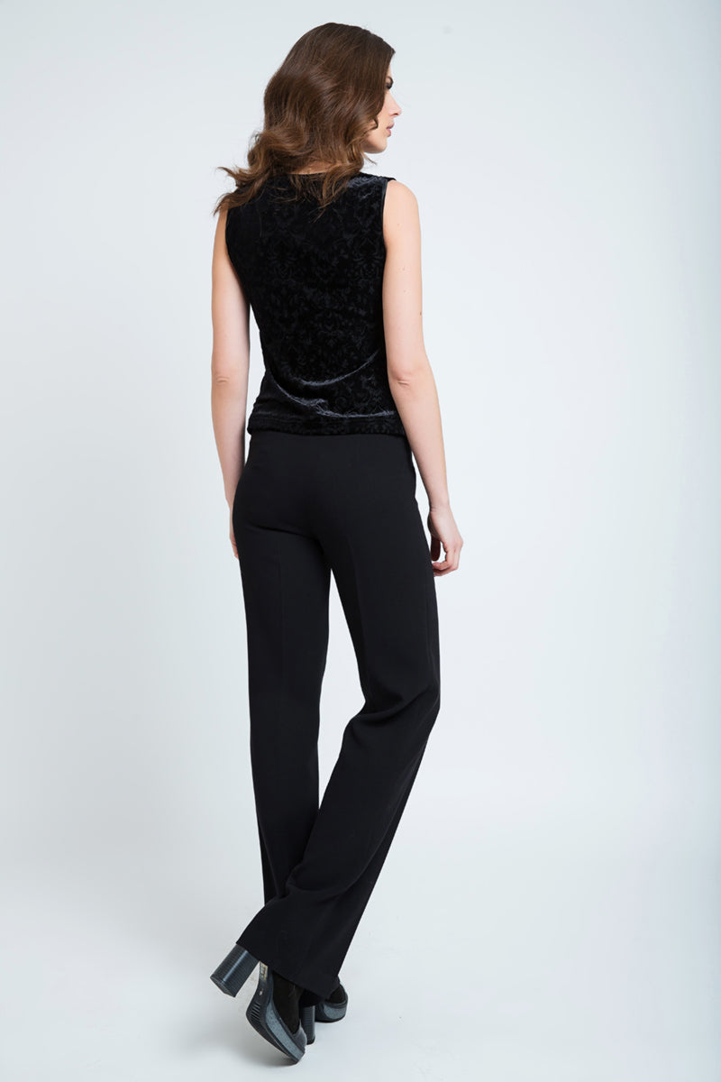 Classic Straight Trousers Black-Conquista-Urbanheer