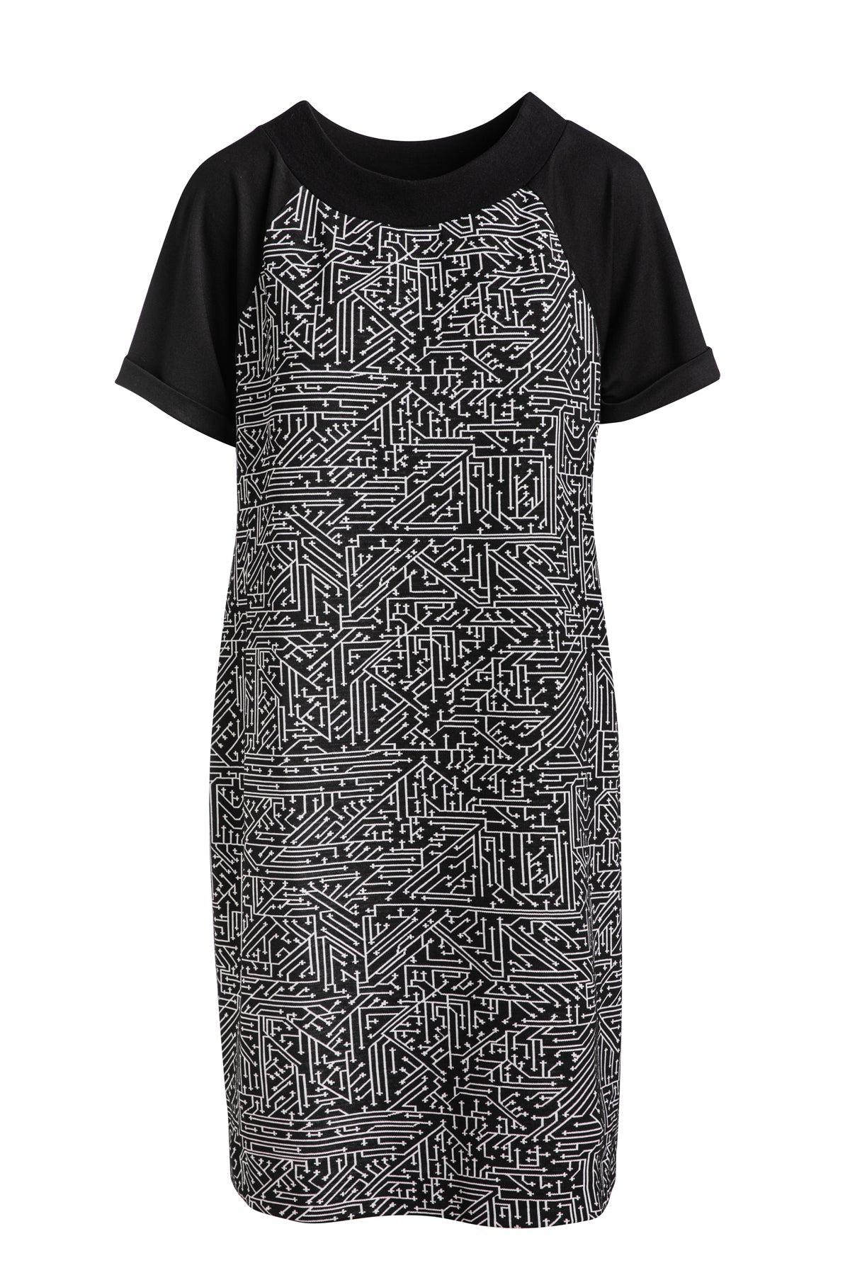 Black and White A Line Dress Conquista Fashion-Conquista-Urbanheer