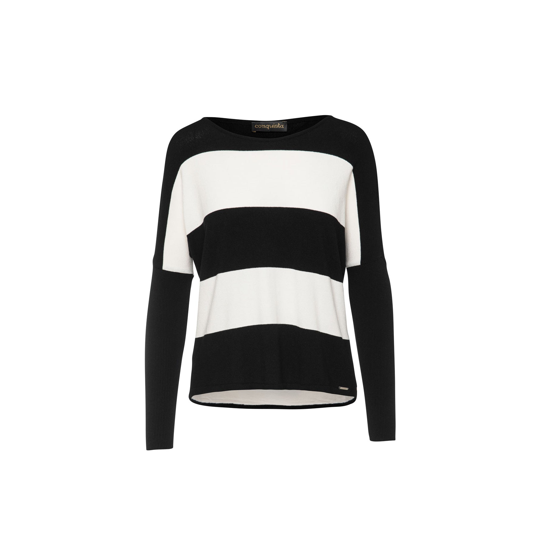 Black And White Striped Sweater-Knitwear-Conquista-S-Urbanheer