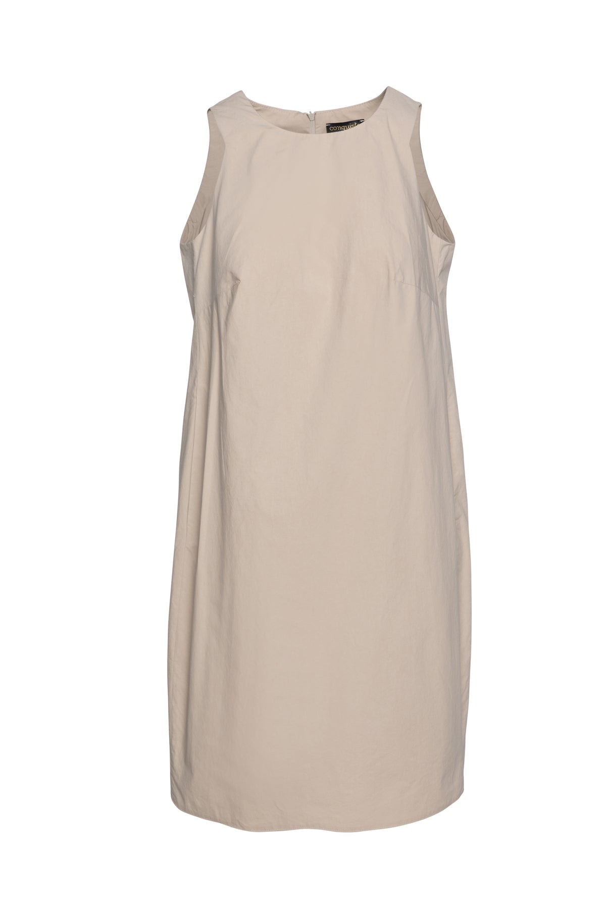 Sand Colour Cotton Sack Dress-Dresses-Conquista-Urbanheer