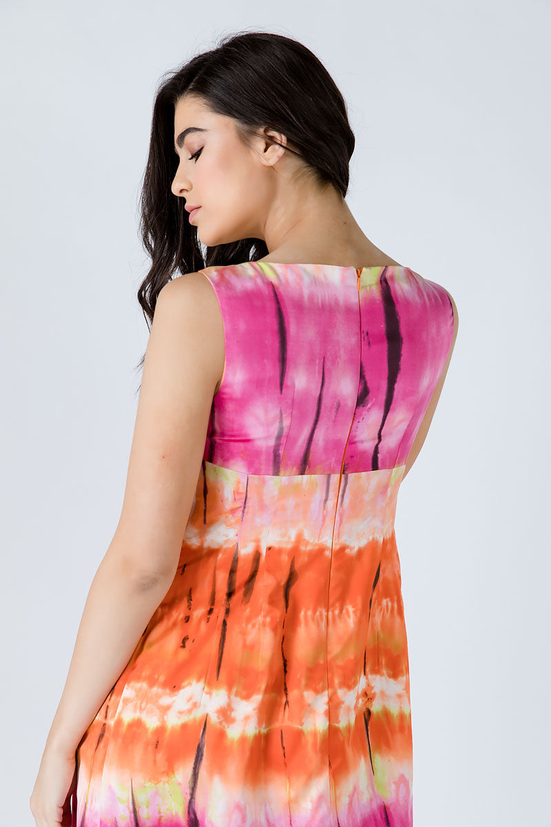 Multicoloured Empire Line Dress-Dresses-Conquista-Urbanheer