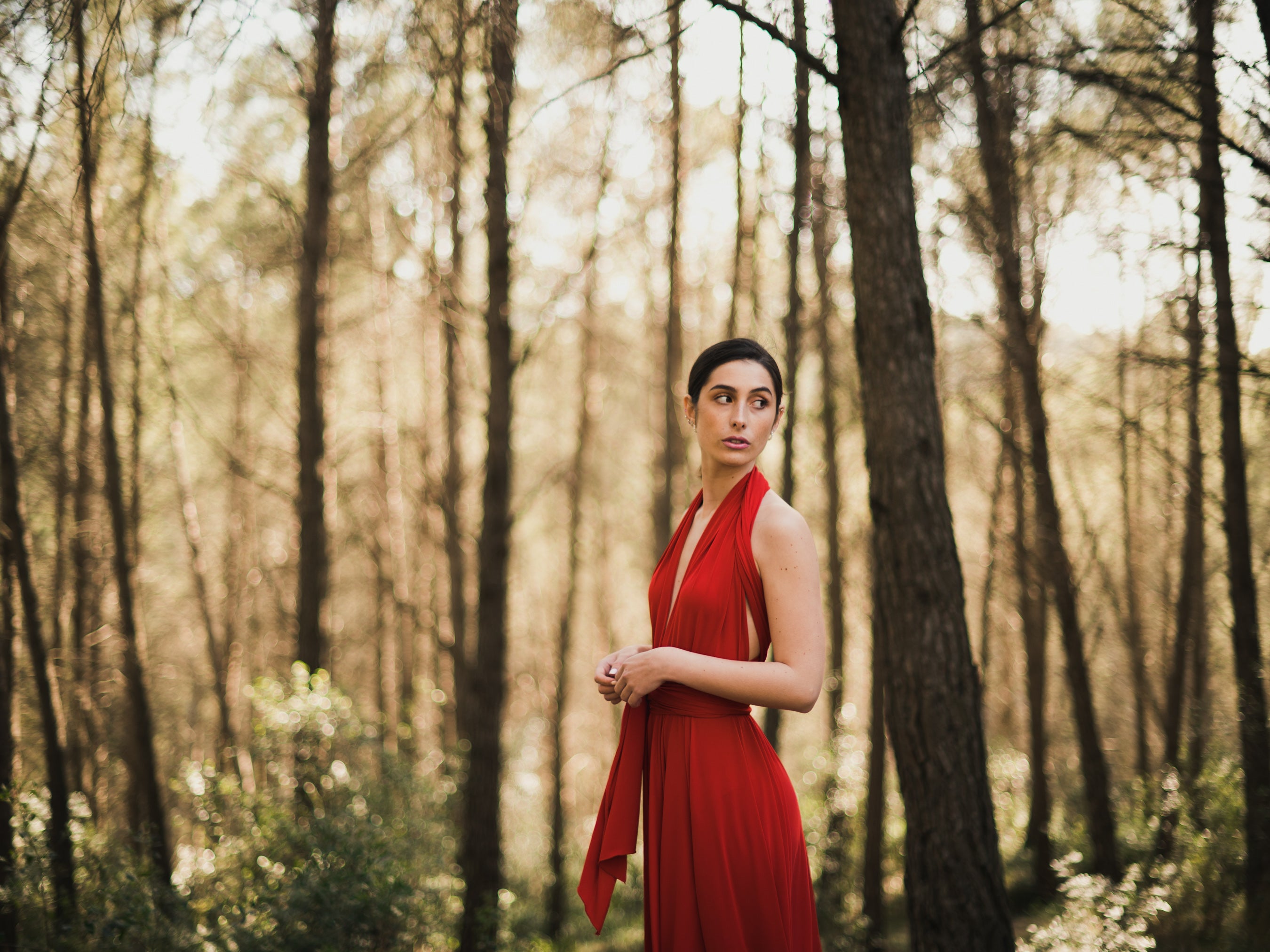 Midi Dress Red-Ceylan BCN-Unique Size-Urbanheer