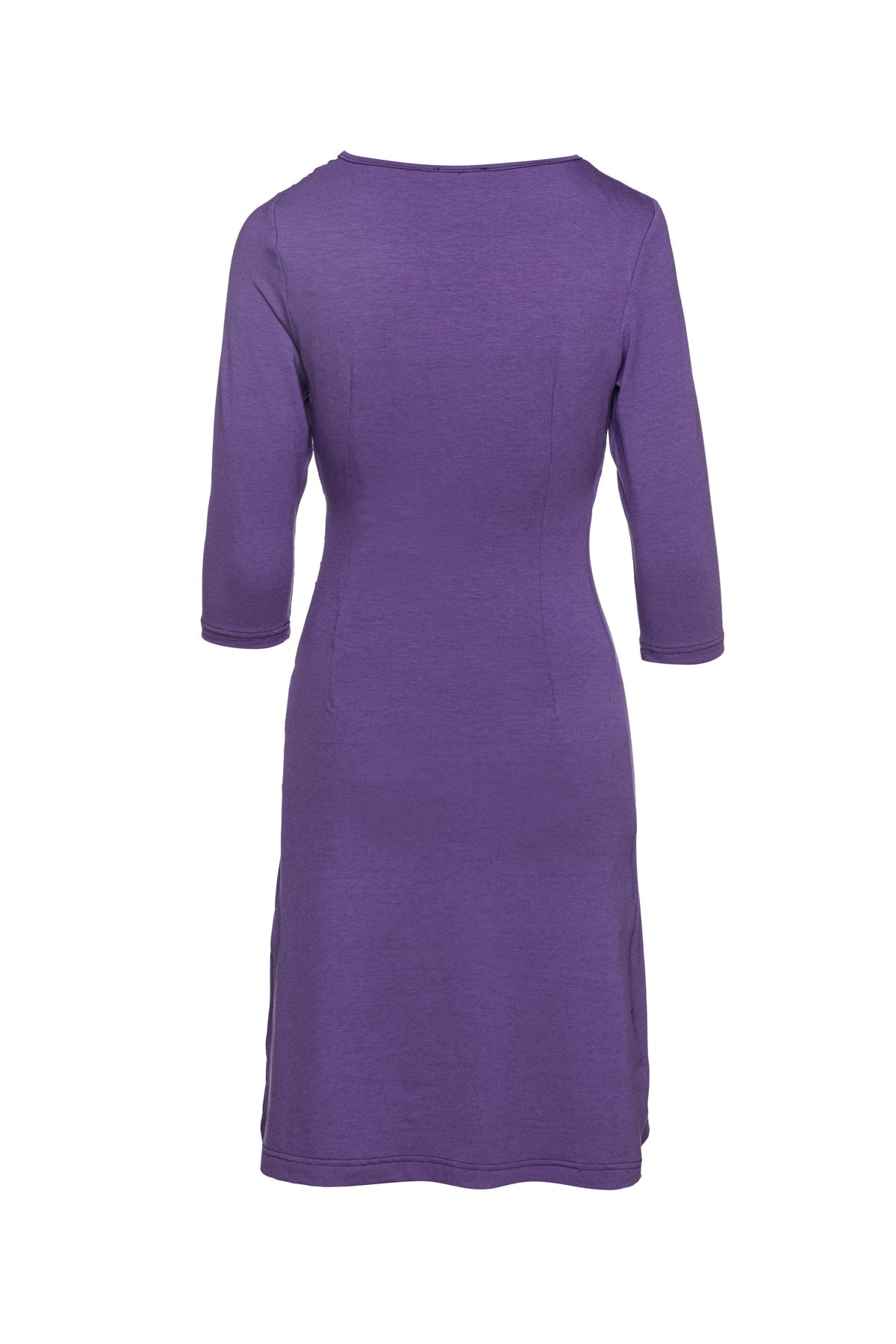 Faux Wrap Wool Dress In Jersey Fabric-Conquista-Urbanheer