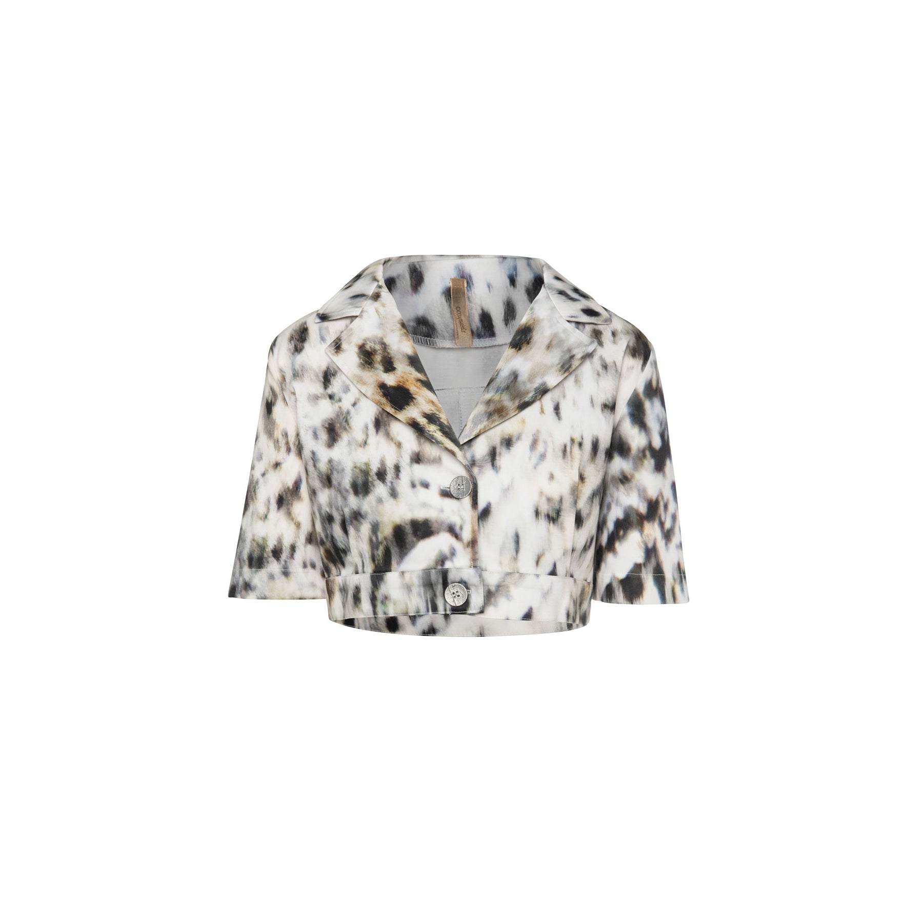 Animal Print Crop Jacket-Conquista-Urbanheer