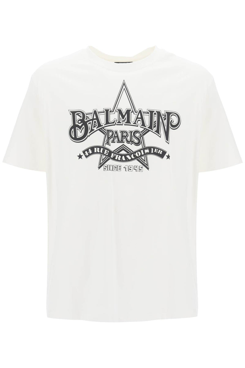 Balmain Crew-Neck T-Shirt With Logo Print-Balmain-Urbanheer