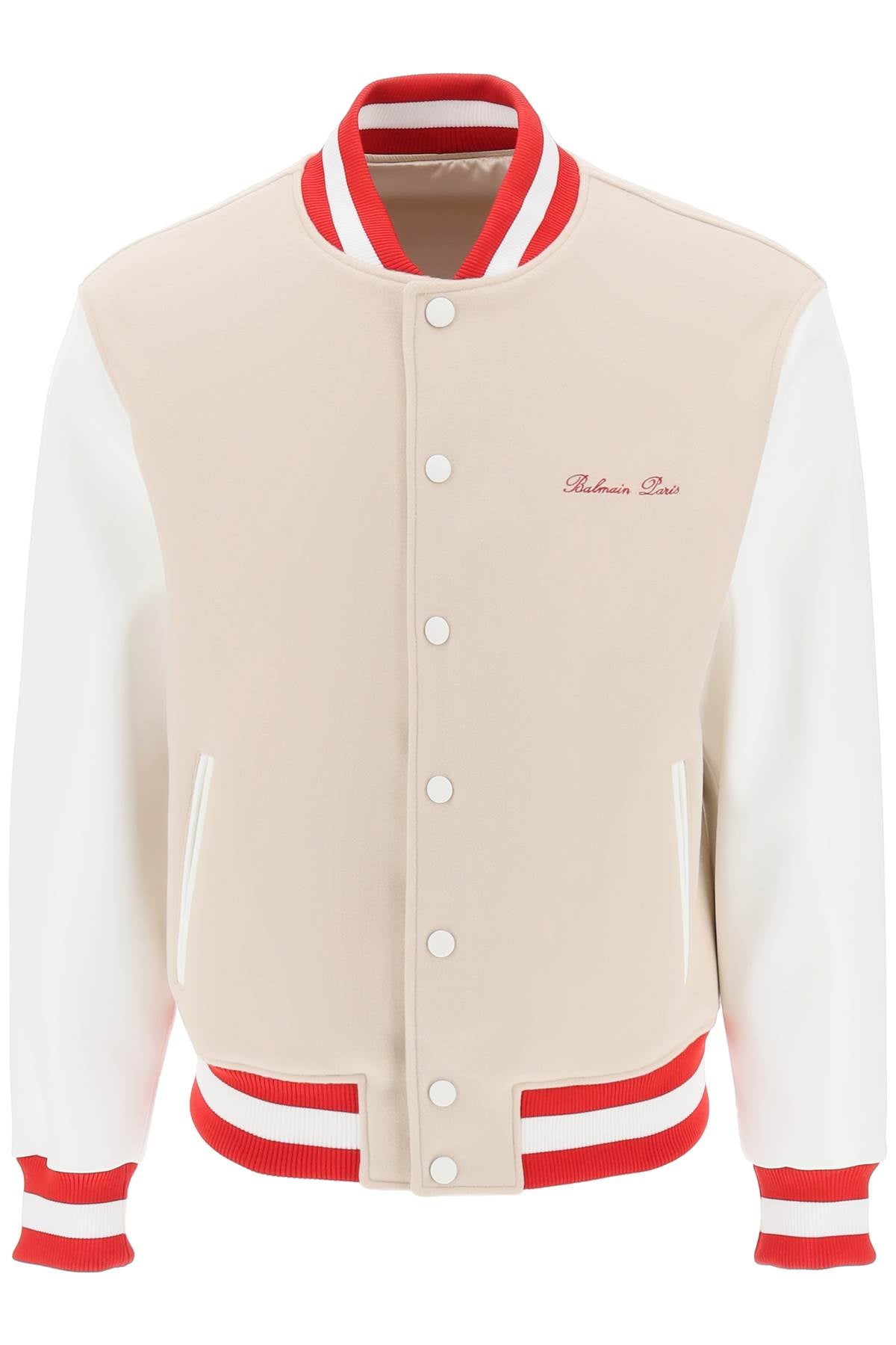 Balmain Bomber Jacket With Logo Embroidery-Balmain-Urbanheer