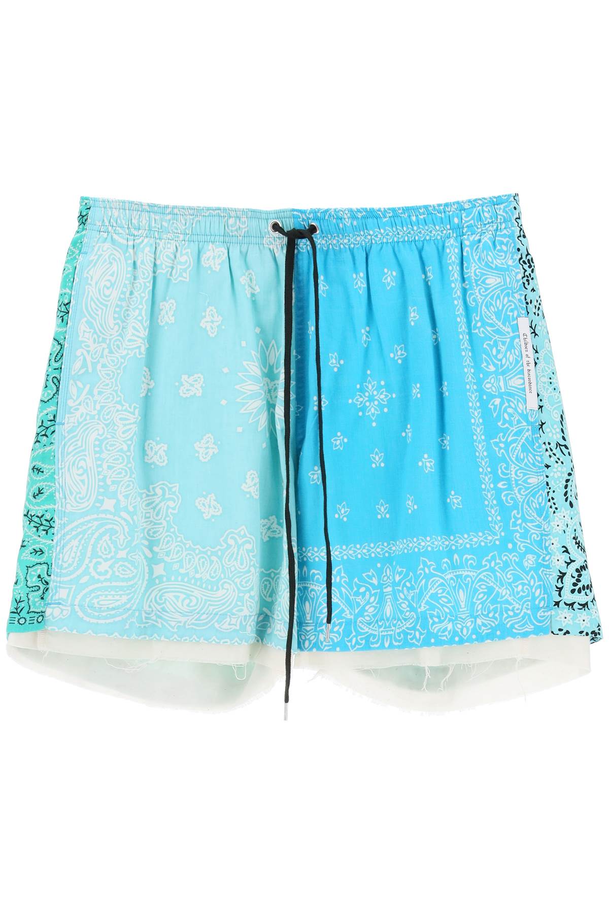 Children of the discordance bandana patchwork shorts