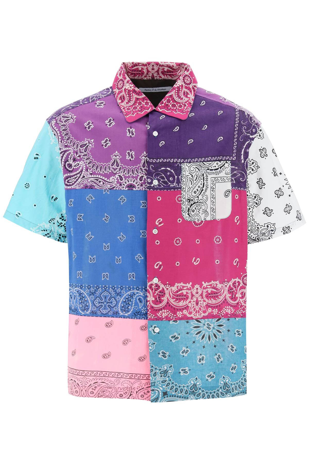 Children of the discordance short-sleeved patchwork shirt with