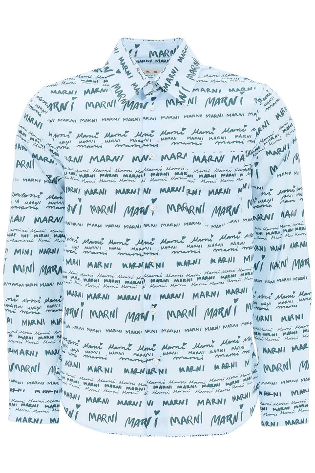 Marni shirt with logo lettering motif-Marni-Urbanheer