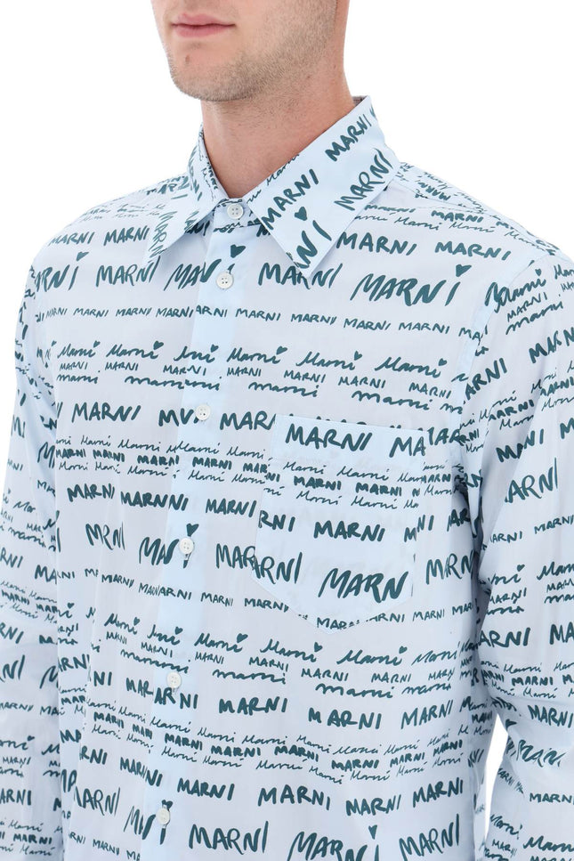 Marni shirt with logo lettering motif-Marni-Urbanheer