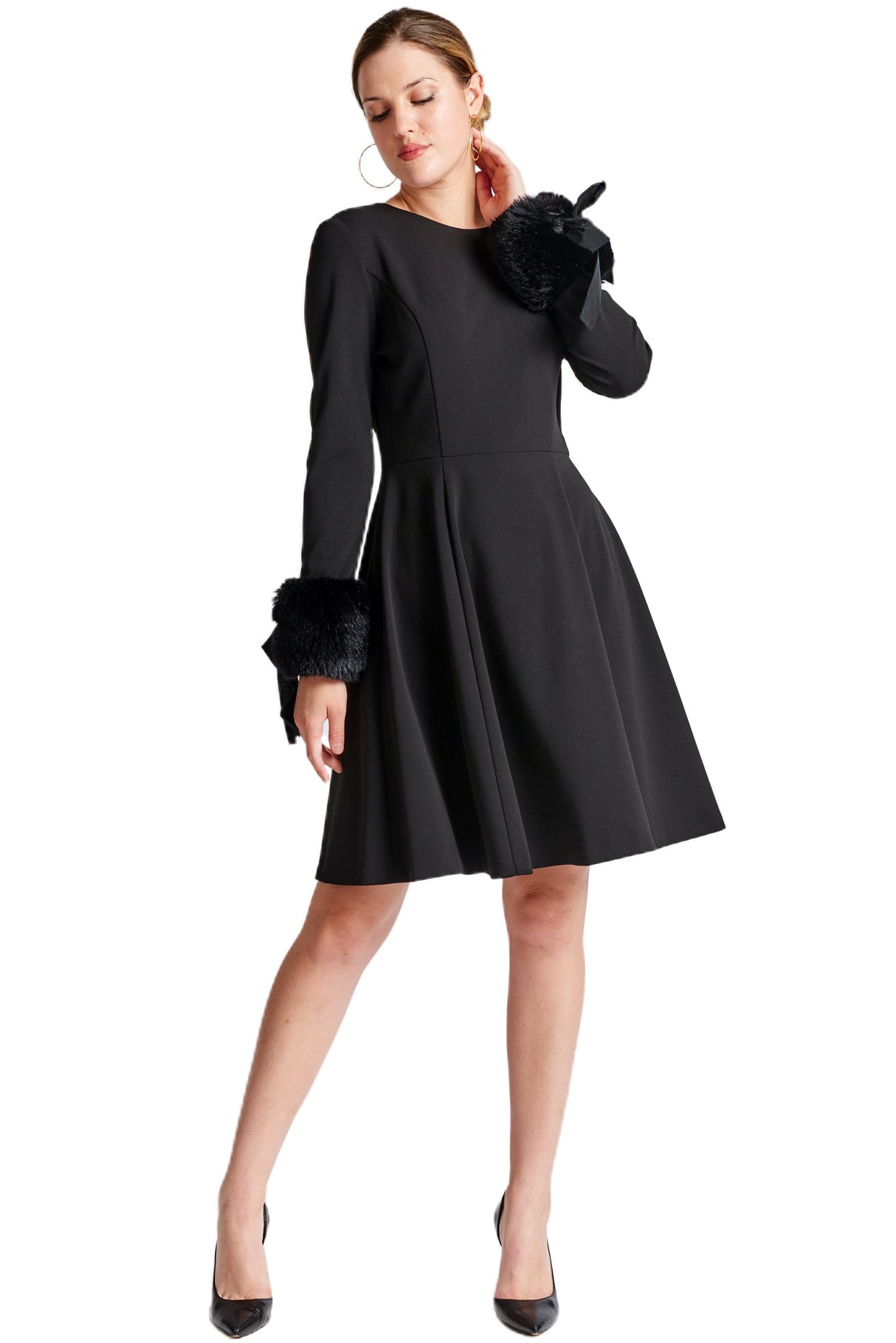 Exposed Zipper Fit-and-Flare Dress - Women - Ready-to-Wear