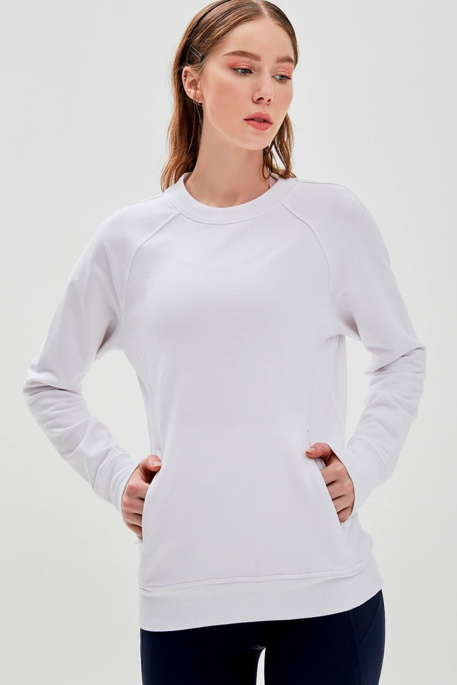 City Zip Slim Crewneck-Rebody-Brilliant White-XS-Urbanheer