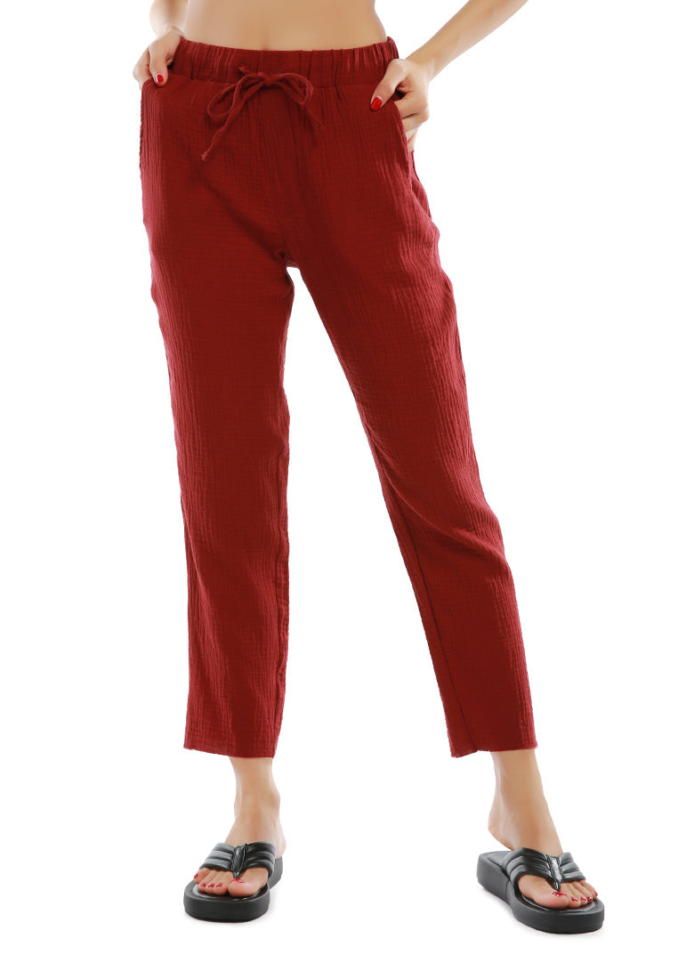 EPILOG Silk Narrow Bottom Ethnic Trouser for Womenwith Cotton Lining  Insidewith PocketPant Palazzo