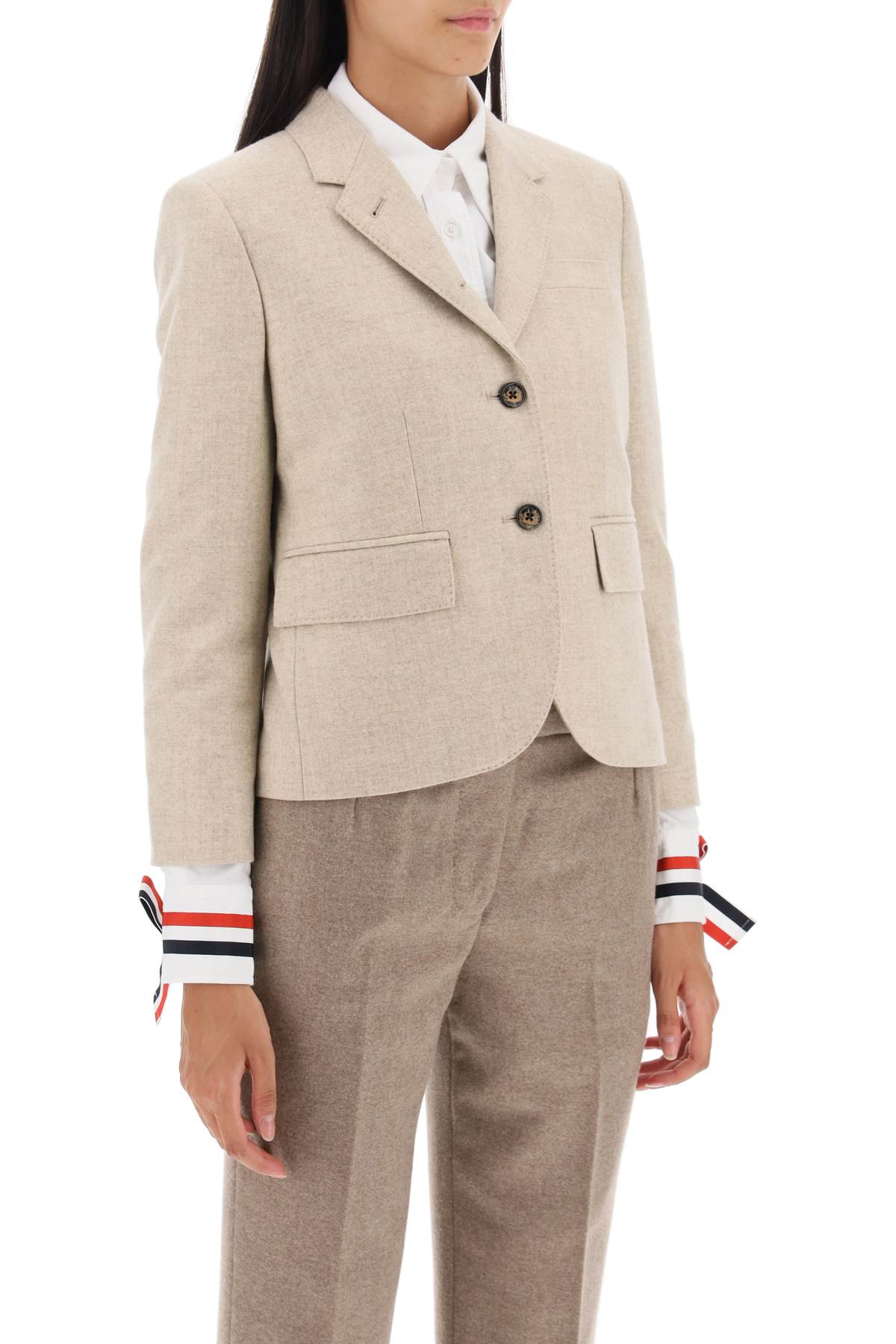 Thom browne short wool-flannel jacket-Thom Browne-42-Urbanheer