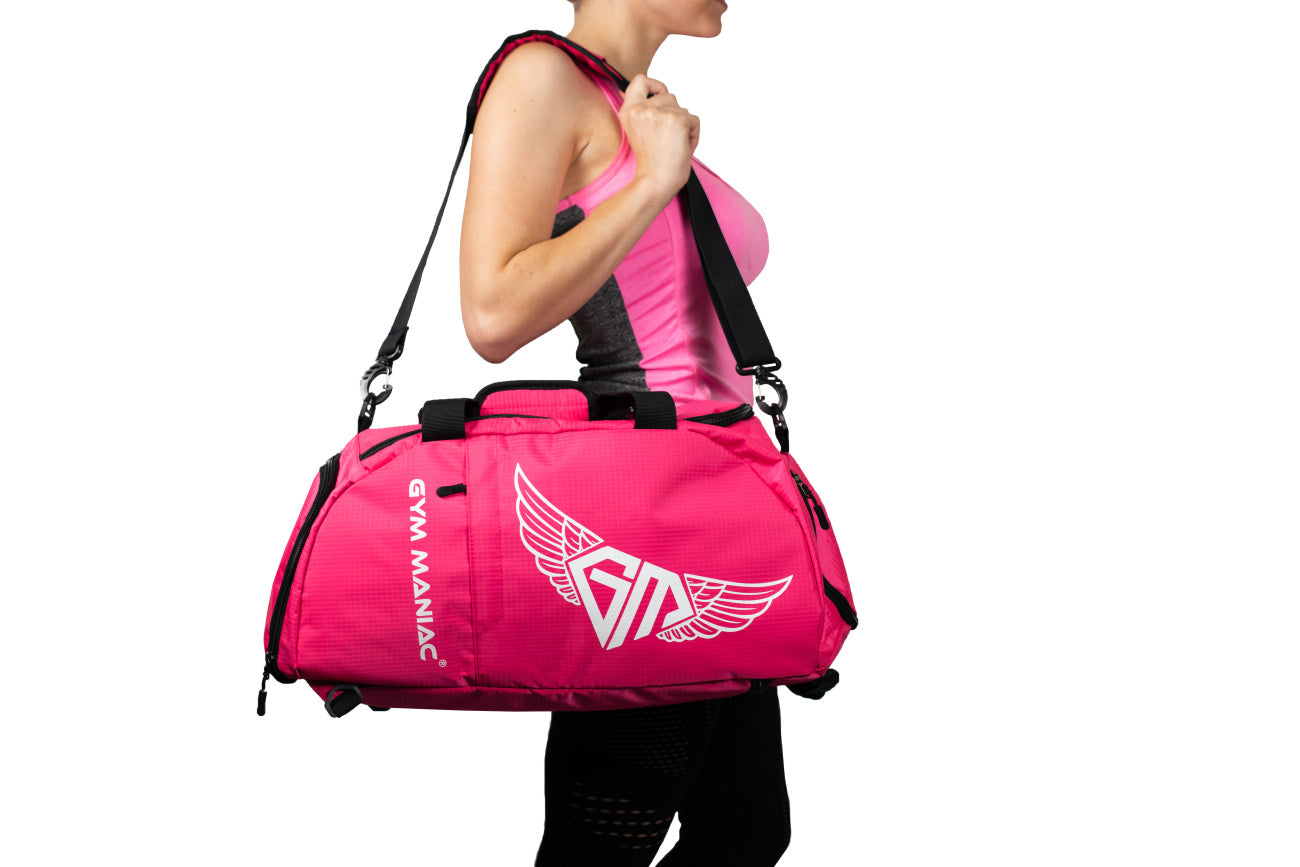 Gym Maniac Gm 3-Way Gym Bag - Pink-Gym Maniac GM s.r.o.-Urbanheer