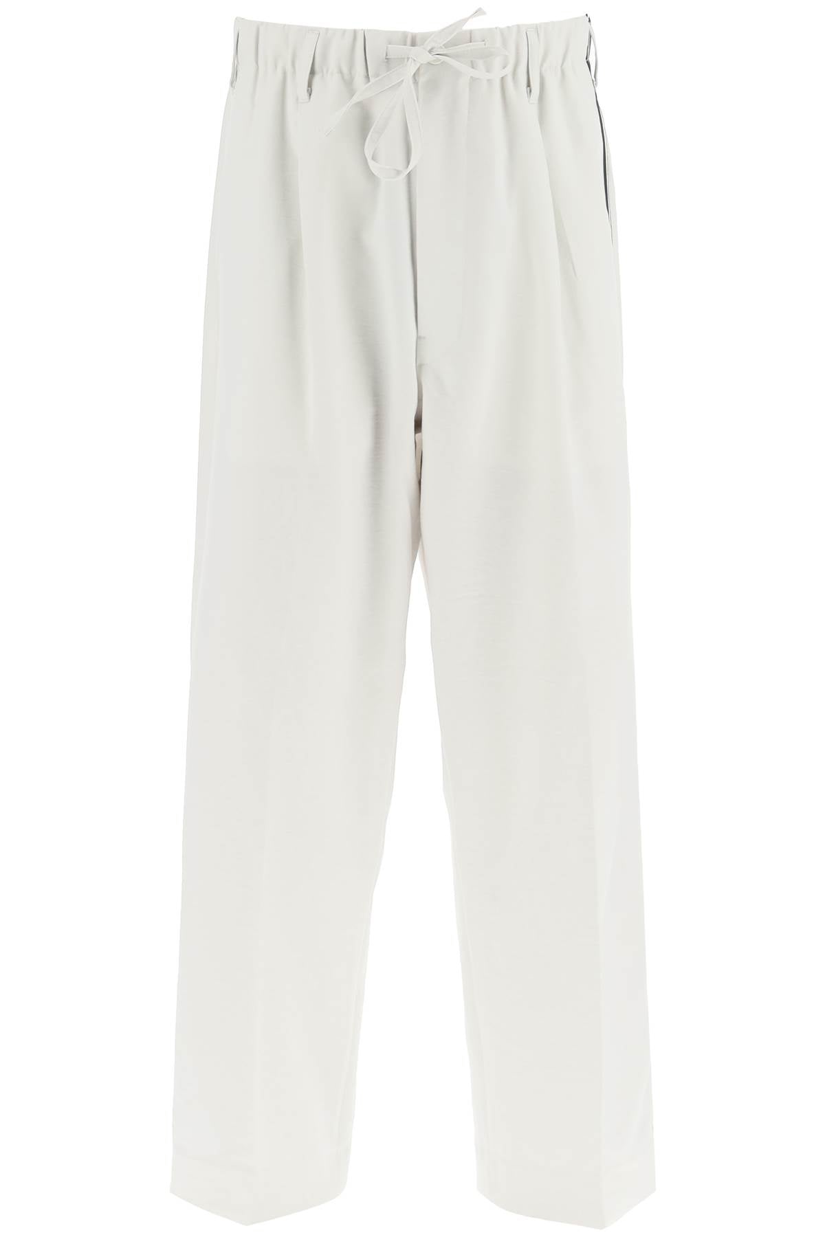 Y-3 lightweight twill pants with side stripes-Y-3-Urbanheer