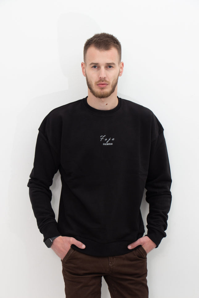 Foja Premium Sweater -Black-Foja Jeans-Urbanheer