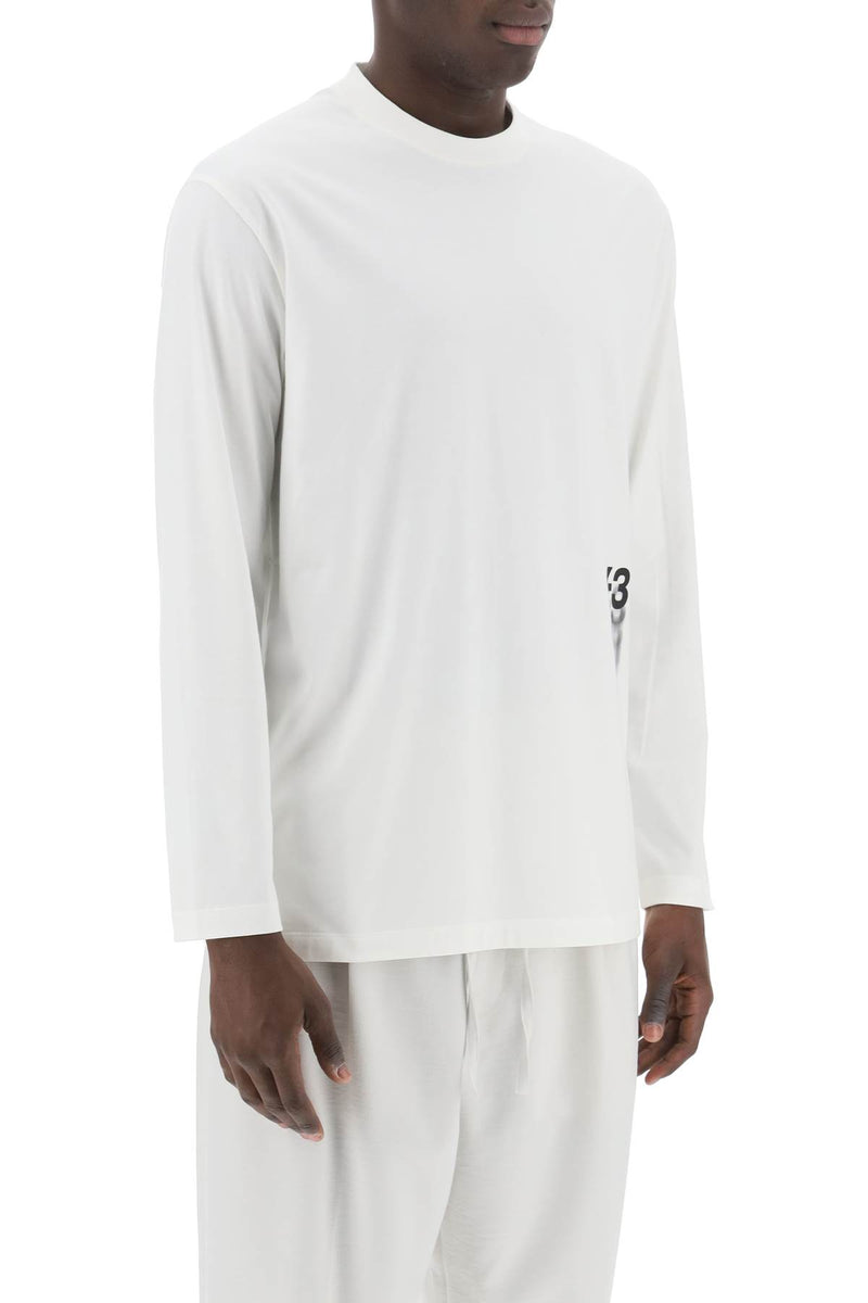 Y-3 long-sleeved t-shirt with logo print-Y-3-Urbanheer