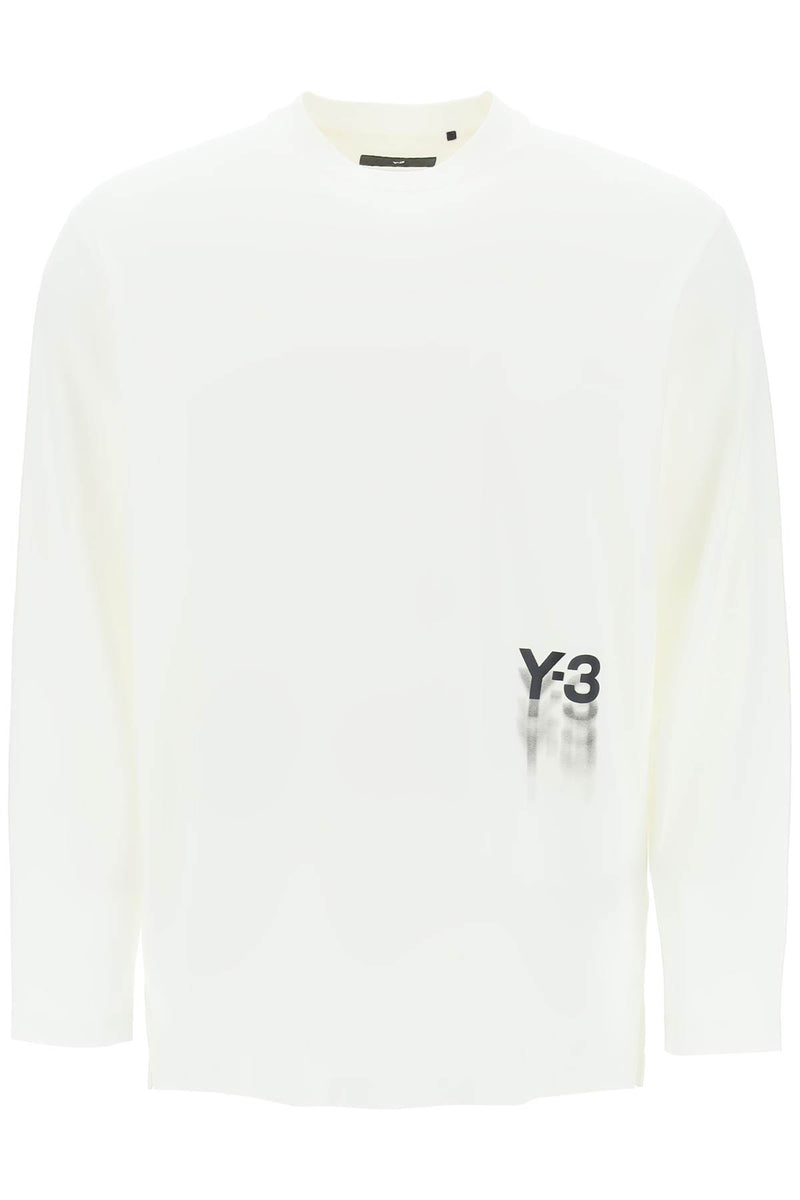 Y-3 long-sleeved t-shirt with logo print-Y-3-Urbanheer