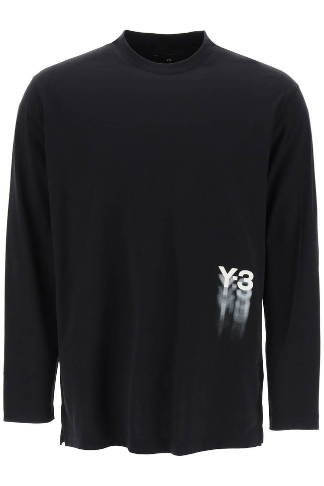 Y-3 long-sleeved t-shirt with logo print-Y-3-Urbanheer