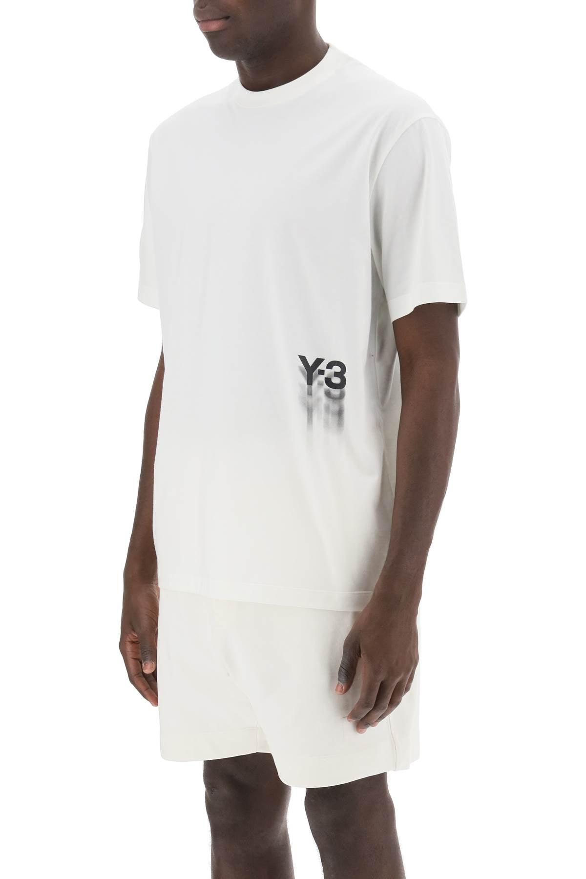 Y-3 t-shirt with gradient logo print-Y-3-Urbanheer