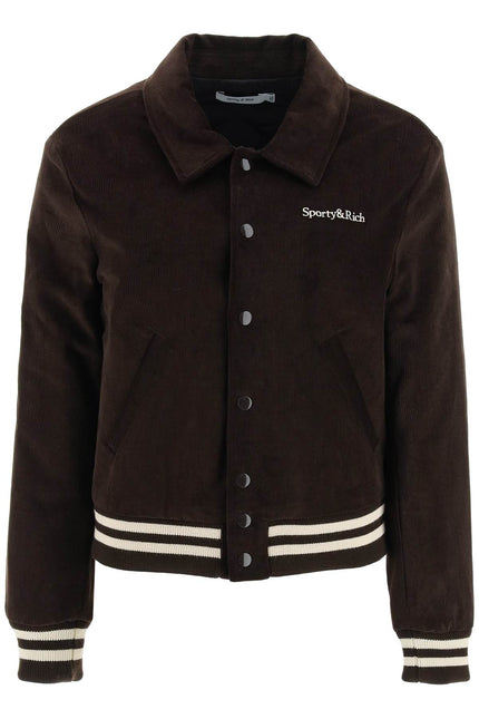 Sporty rich corduroy varsity jacket-Sporty & Rich-M-Urbanheer