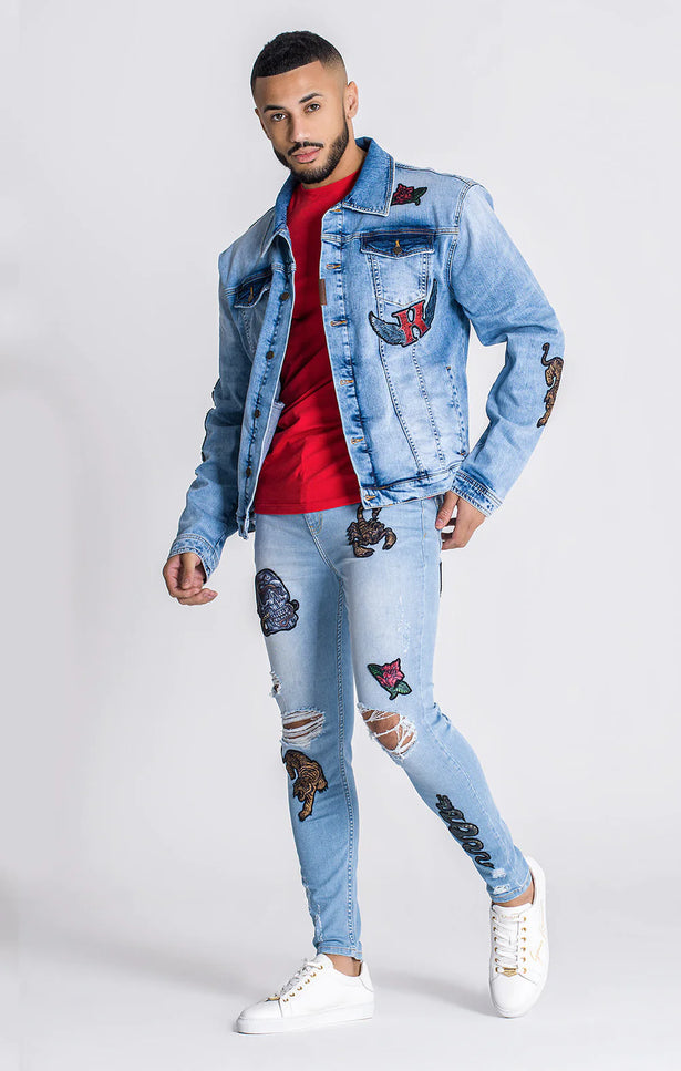 Light Blue Royals Denim Jacket-Clothing - Men-Gianni Kavanagh-Urbanheer