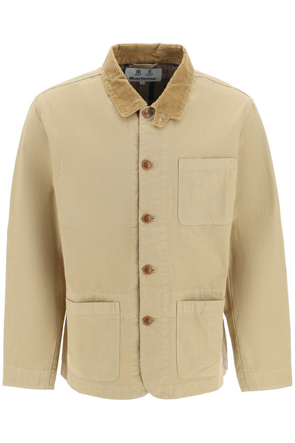 Barbour Chore Jacket With Corduroy Colalr-Barbour-L-Urbanheer