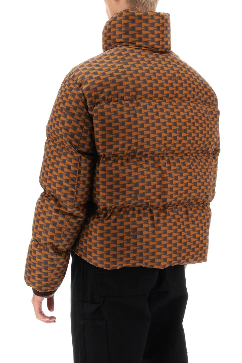 Bally short puffer jacket with pennant motif-Bally-Urbanheer