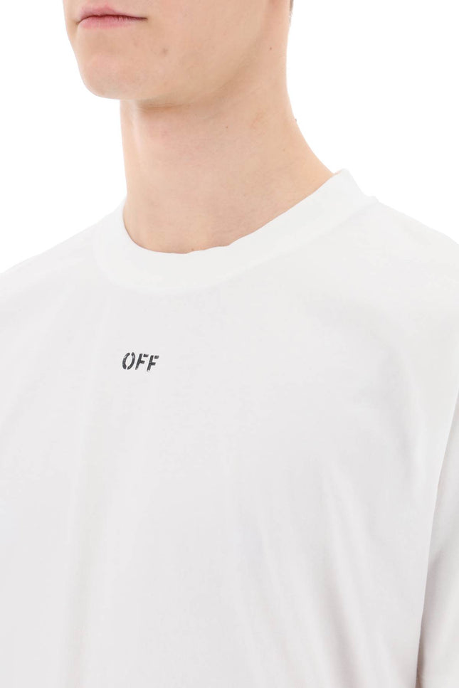 Off-White Crew-Neck T-Shirt With Off Print-Off-White-Urbanheer