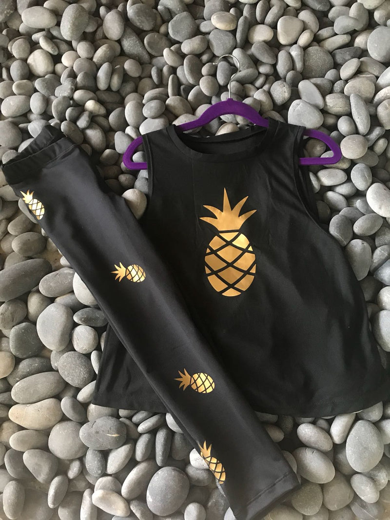 Pineapple Gold Leggings-Fanilu-Urbanheer