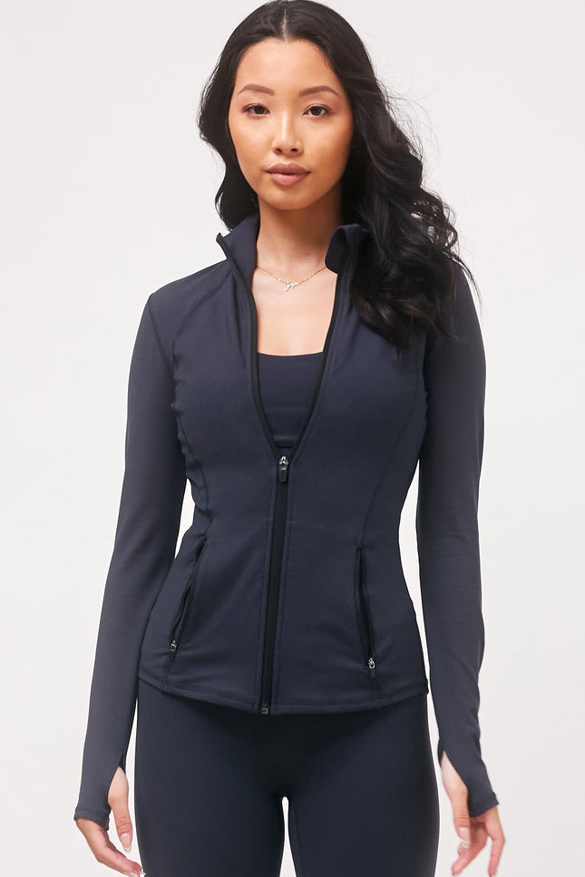 Gen XYZ Zip Up Track Jacket-Clothing - Women-rebody-Space Navy-XS-Urbanheer