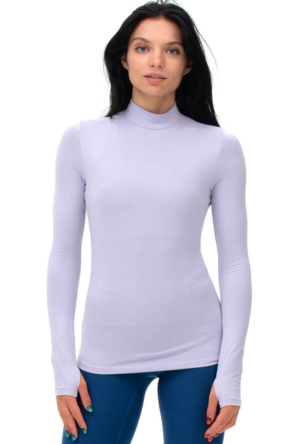 Cozy Mock Neck Long Sleeve-Clothing - Women-rebody-Purple Lace-XS-Urbanheer