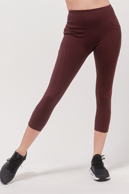 Daily Active Ventiflo™ Crop Leggings 21"-Clothing - Women-rebody-Maroon-XS-Urbanheer