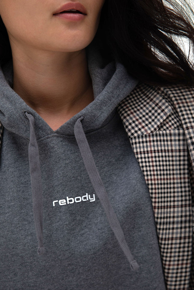 Rebody Logo Fleece Crop Hoody-rebody-Urbanheer