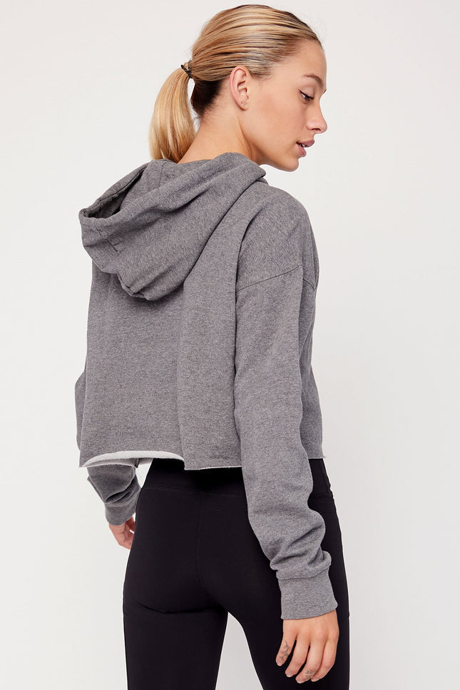 Rebody Logo Fleece Crop Hoody-rebody-Urbanheer