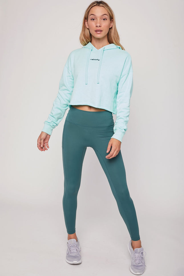 Rebody French Terry Crop Hoody - Smooth Mint *Sustainable-rebody-Urbanheer