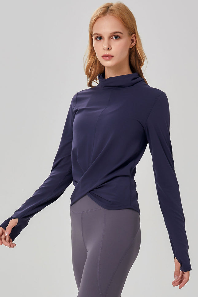 Turtle- Cowl Neck Coziplex™ Long Sleeve-rebody-Light Navy-XS-Urbanheer