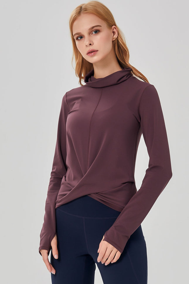 Turtle- Cowl Neck Coziplex™ Long Sleeve-rebody-Maroon-XL-Urbanheer