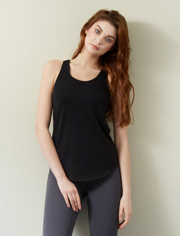 Pinch Me Pleated Racerback Tank-rebody-Black-XS-Urbanheer